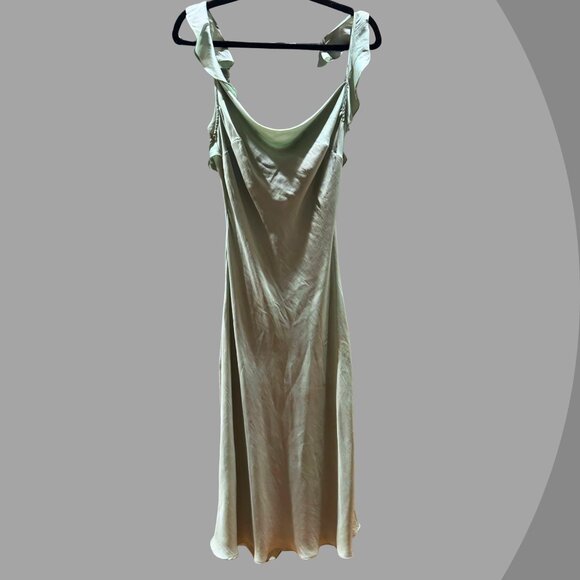 Grade & Gather Silky Green Dress – Size S - Picture 1 of 3